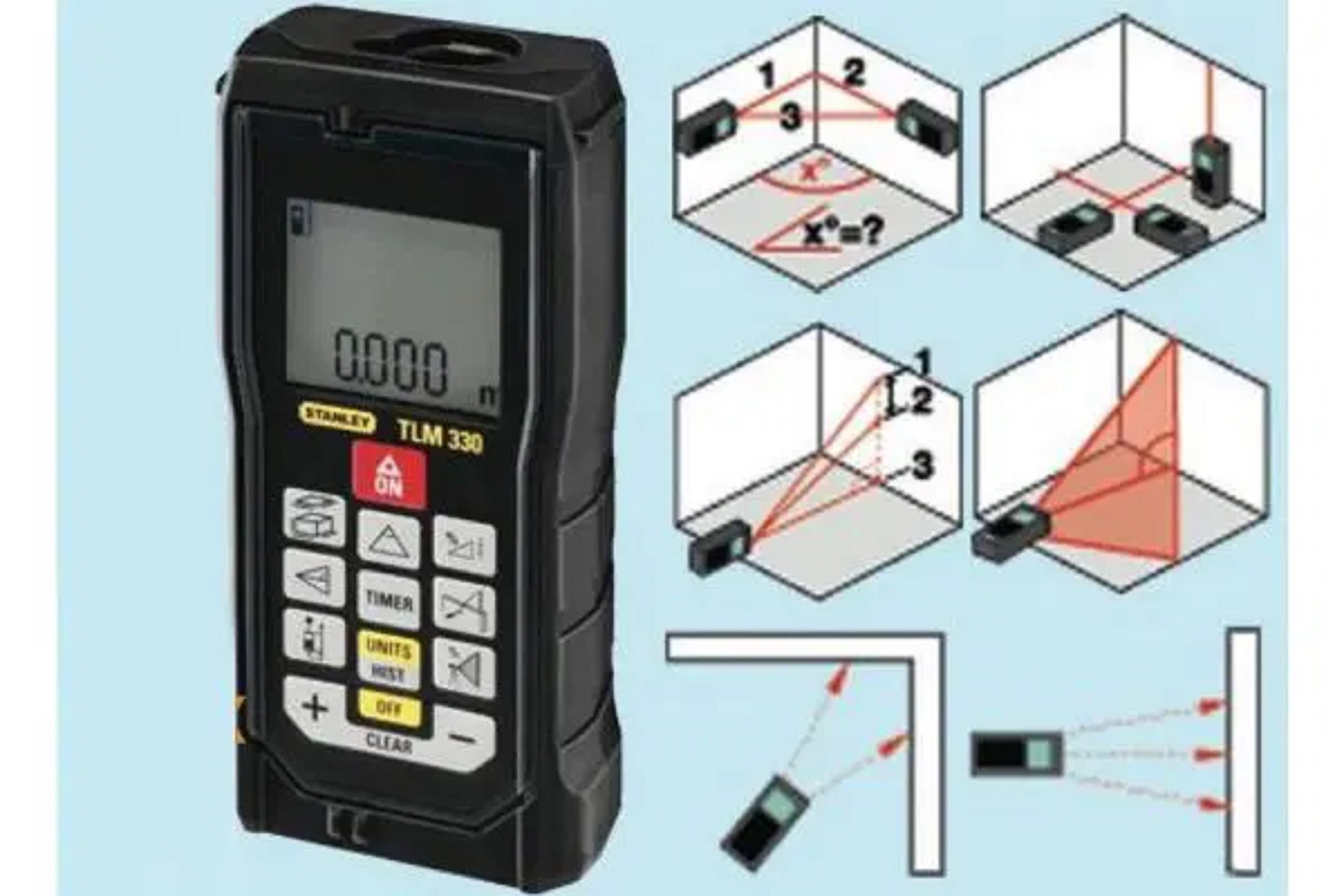 Hình ảnh 6 của mặt hàng Máy đo khoảng cách tia laser 100m TLM330 Stanley STHT1-77140