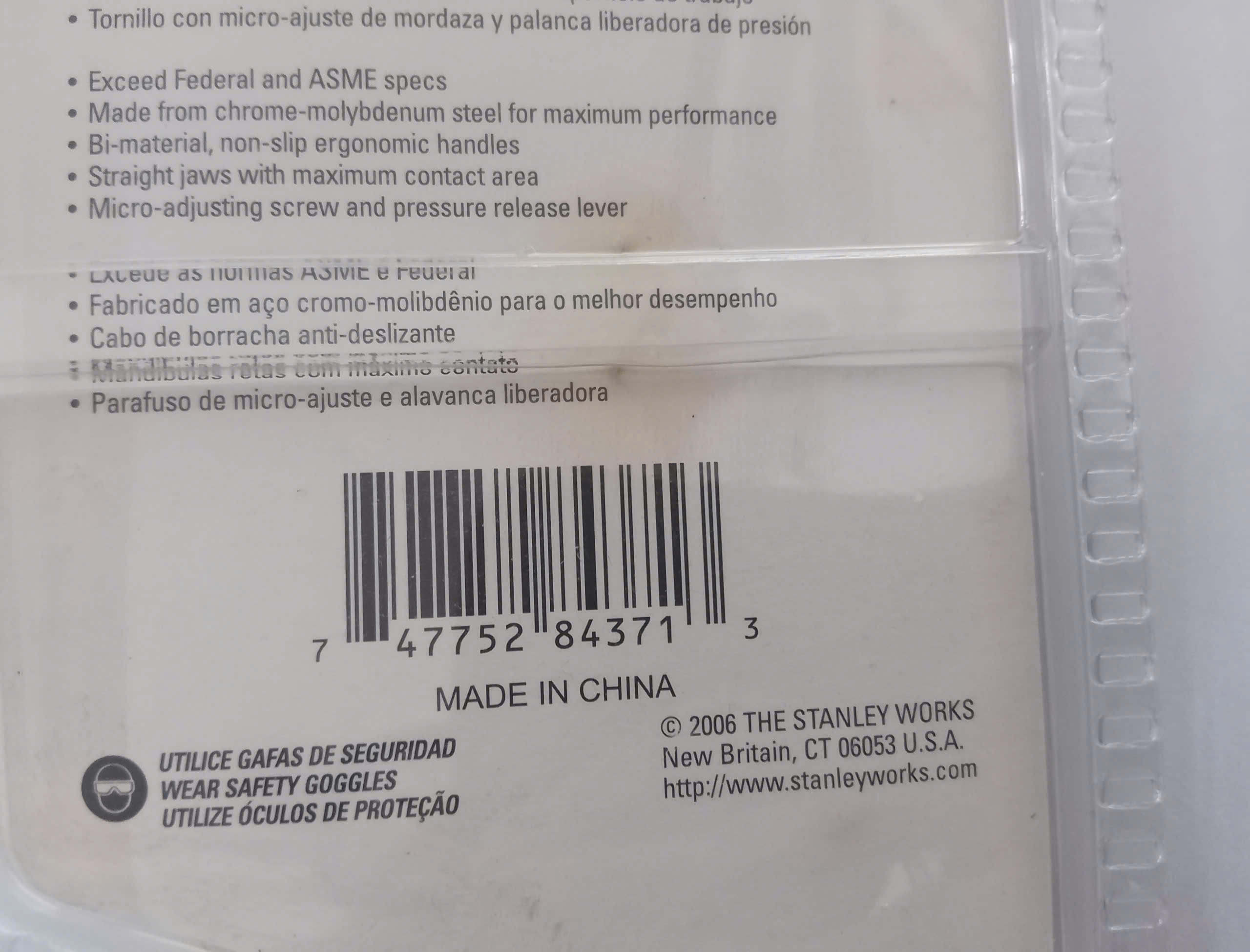 Hình ảnh 17 của mặt hàng Kềm bấm chết 10"(254mm) mỏ thẳng Stanley 84-371-1-S