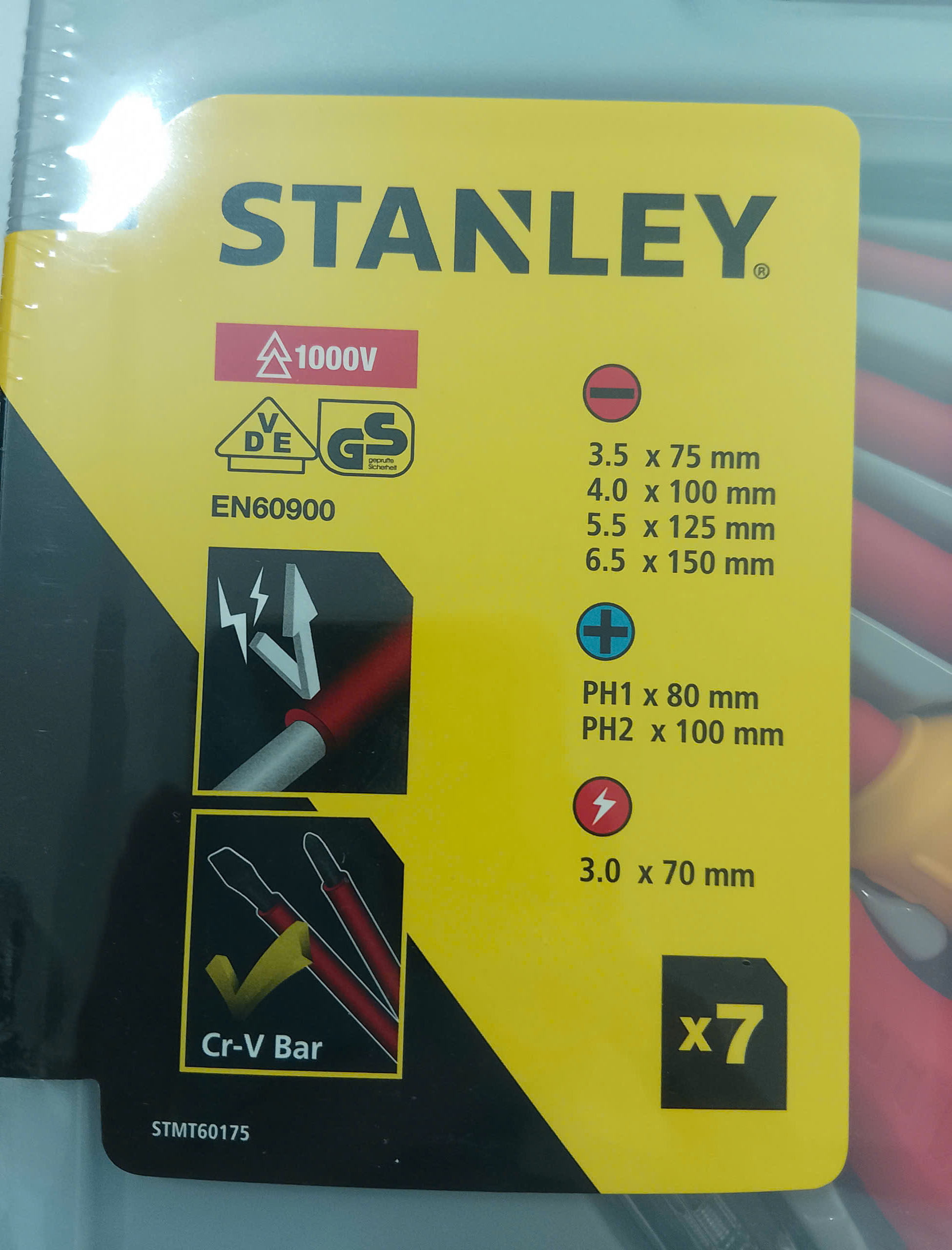 Hình ảnh 9 của mặt hàng Tua vít VDE 7 cây Stanley STMT60175