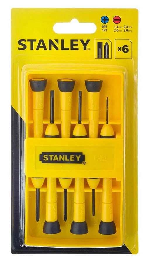 Hình ảnh 1 của mặt hàng Tua vít bộ cán nhựa, 6pcs Stanley STHT66052-8