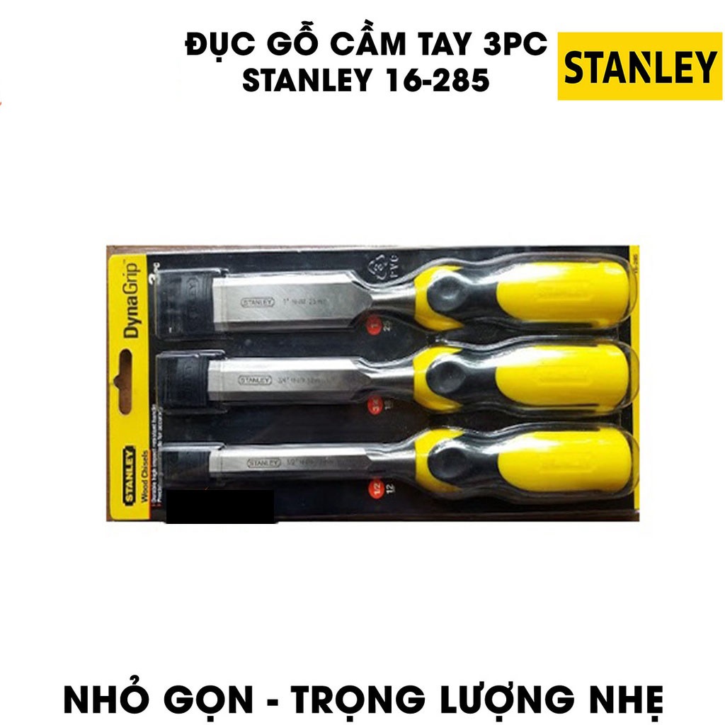 Hình ảnh 5 của mặt hàng Đục gỗ cầm tay bộ 3PCS Stanley 16-285