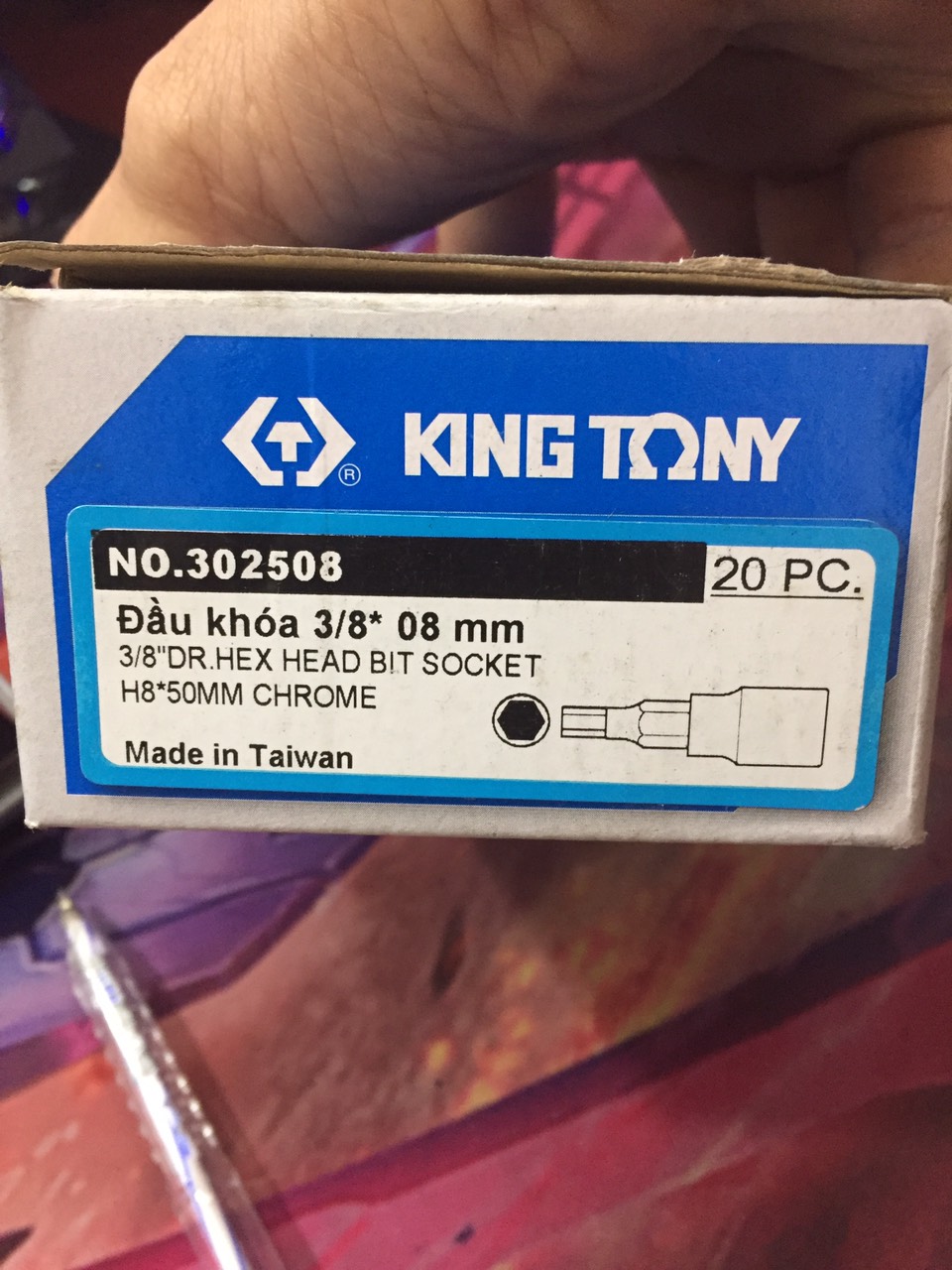 Hình ảnh 3 của mặt hàng Tube Kingtony 3/8" mũi Lục giác H 8