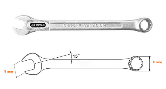 Hình ảnh 9 của mặt hàng Cờ lê vòng miệng 8mm Stanley STMT72805-8B