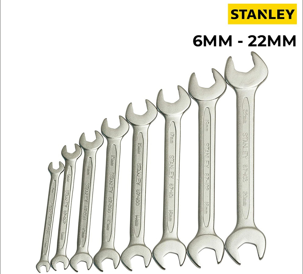 Hình ảnh 6 của mặt hàng Cờ lê 2 đầu miệng hệ MET (8 chi tiết) Stanley 87-718-1