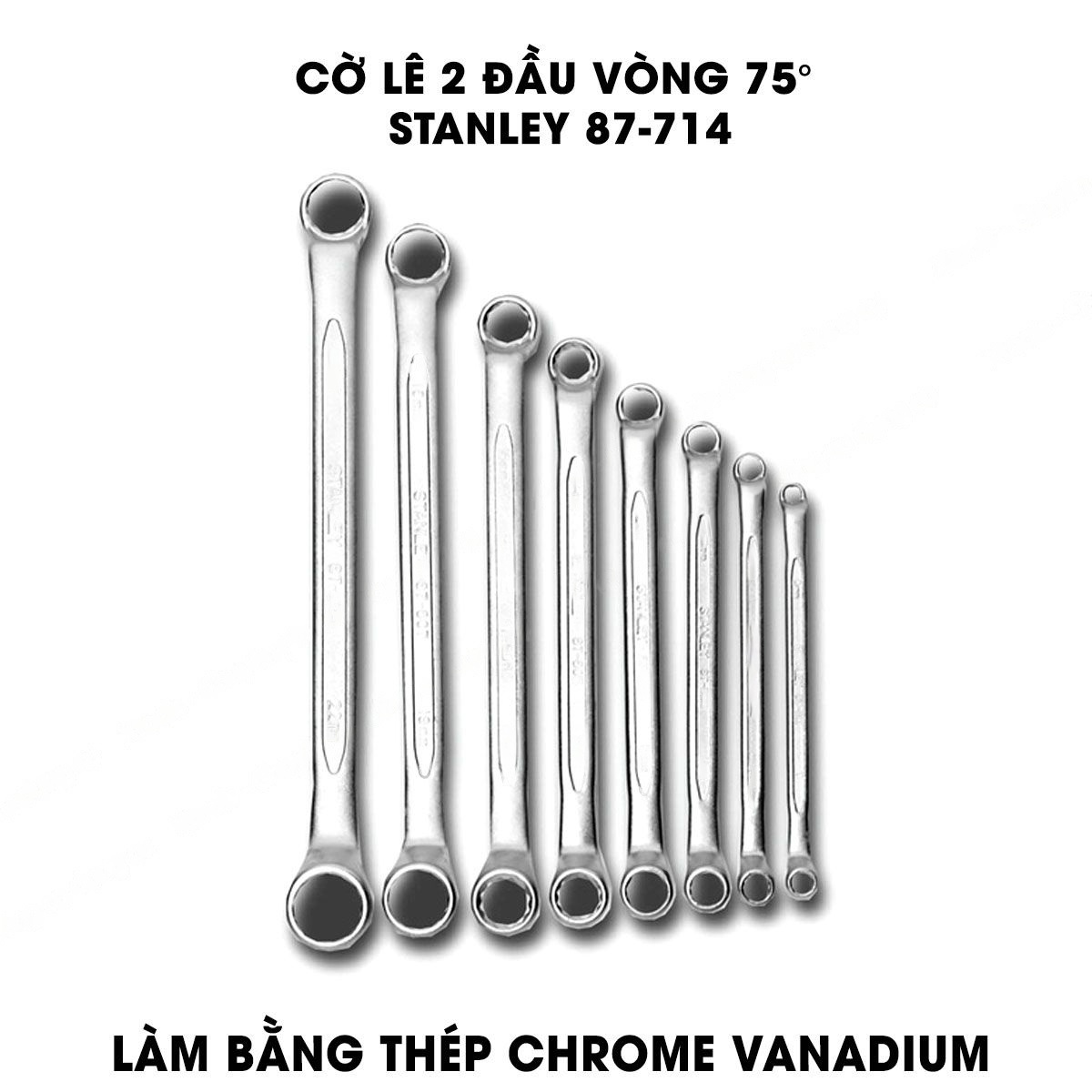 Hình ảnh 4 của mặt hàng Cờ lê 2 đầu vòng 75° INCH 7 chi tiết Stanley 87-714