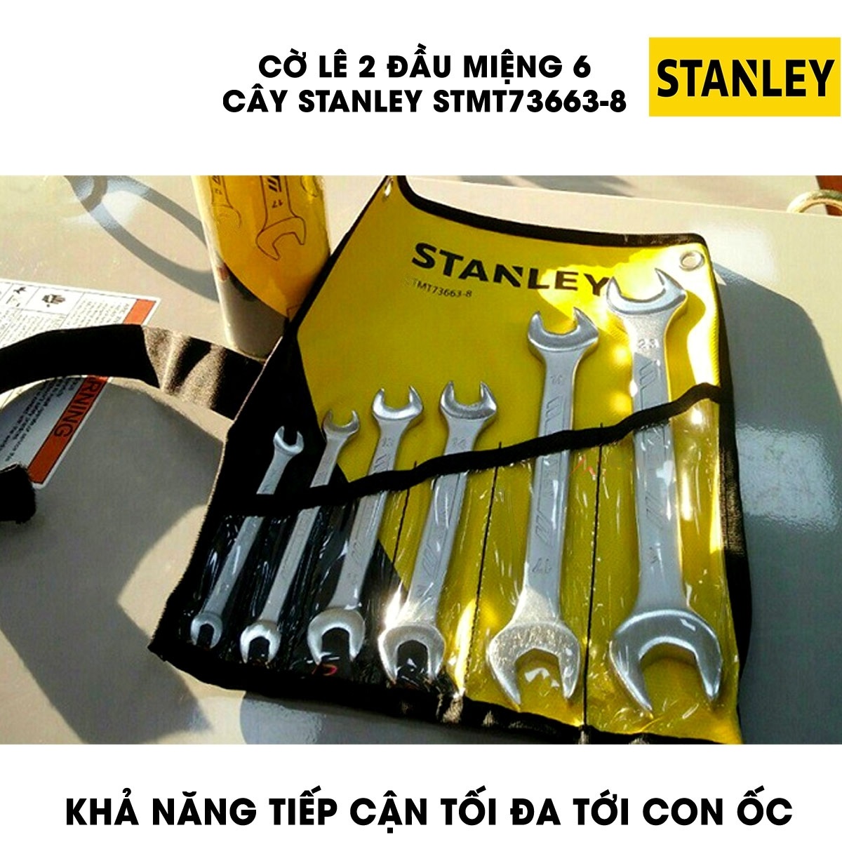 Hình ảnh 7 của mặt hàng Cờ lê vòng miệng bộ 6pc Stanley STMT73663-8