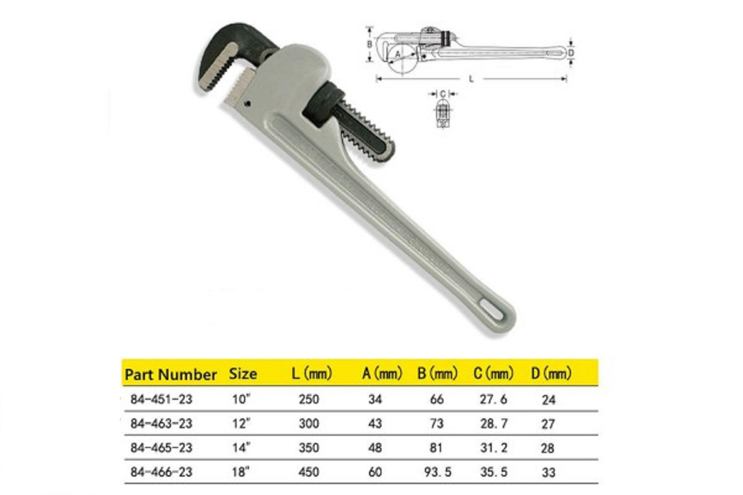 Hình ảnh 3 của mặt hàng Mỏ lếch răng 14" AL Stanley 84-465-S (phase out)