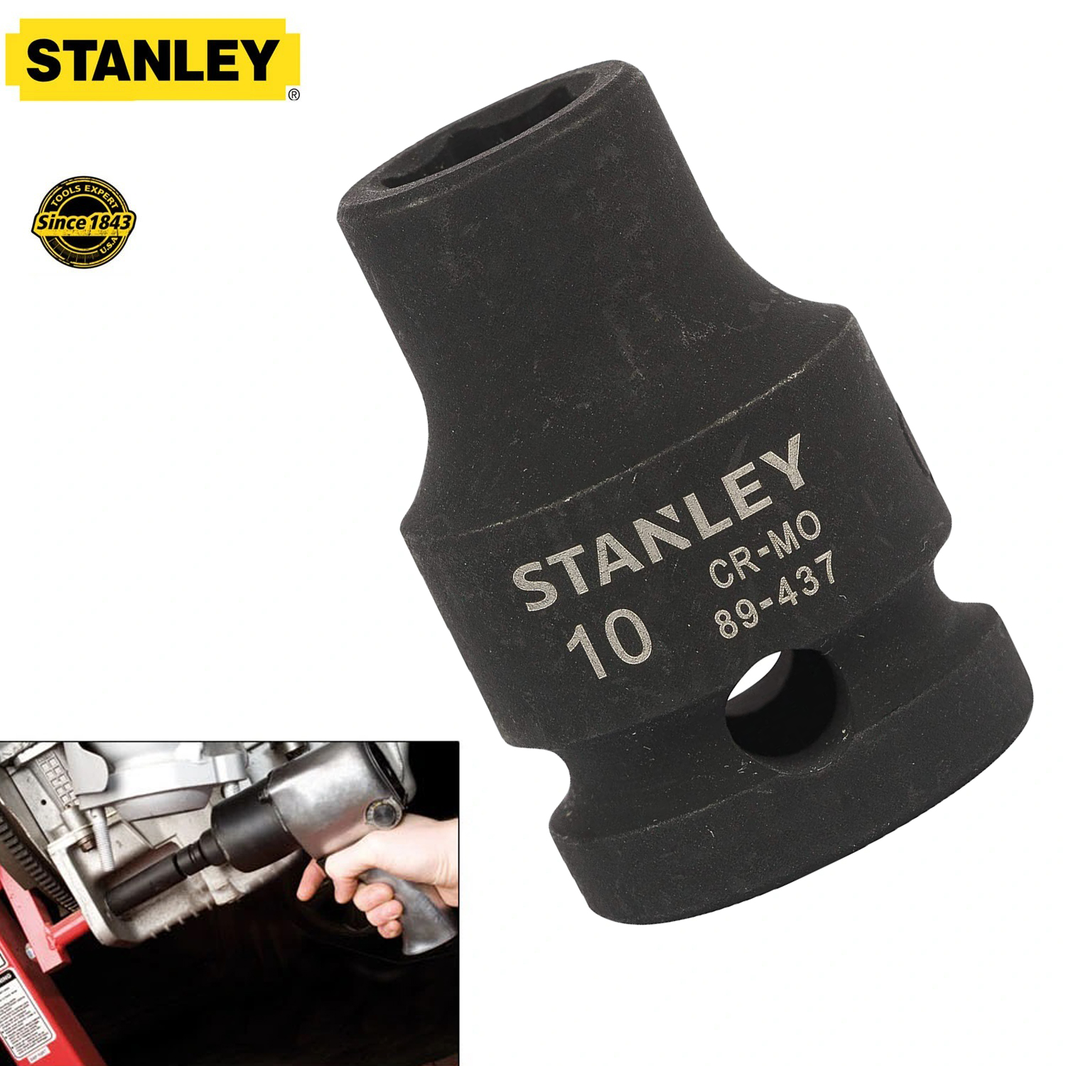Hình ảnh 6 của mặt hàng Đầu tuýp 1/2" 10mm Stanley STMT89437-8B
