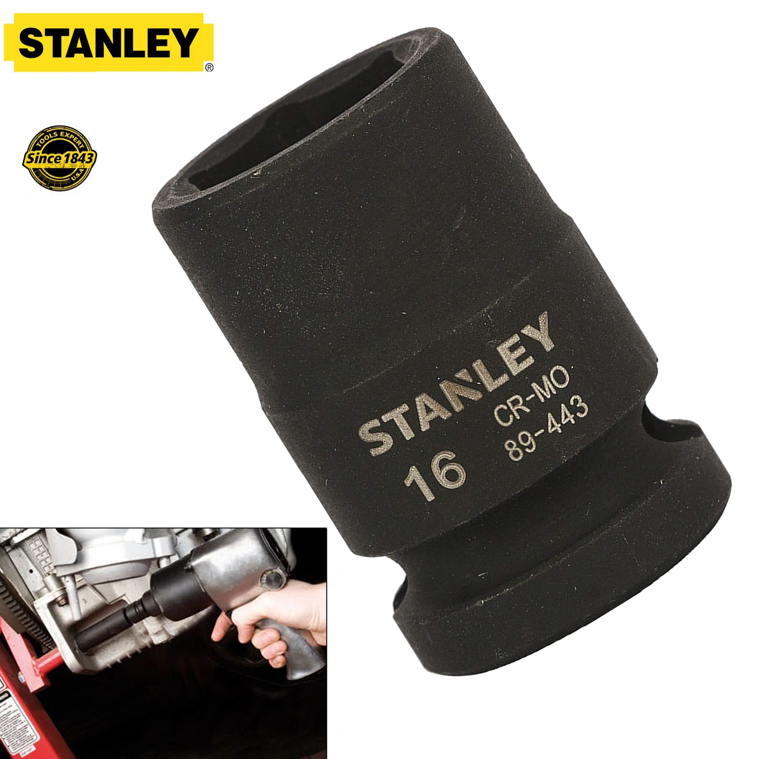 Hình ảnh 6 của mặt hàng Đầu tuýp 1/2" 16mm Stanley STMT89443-8B