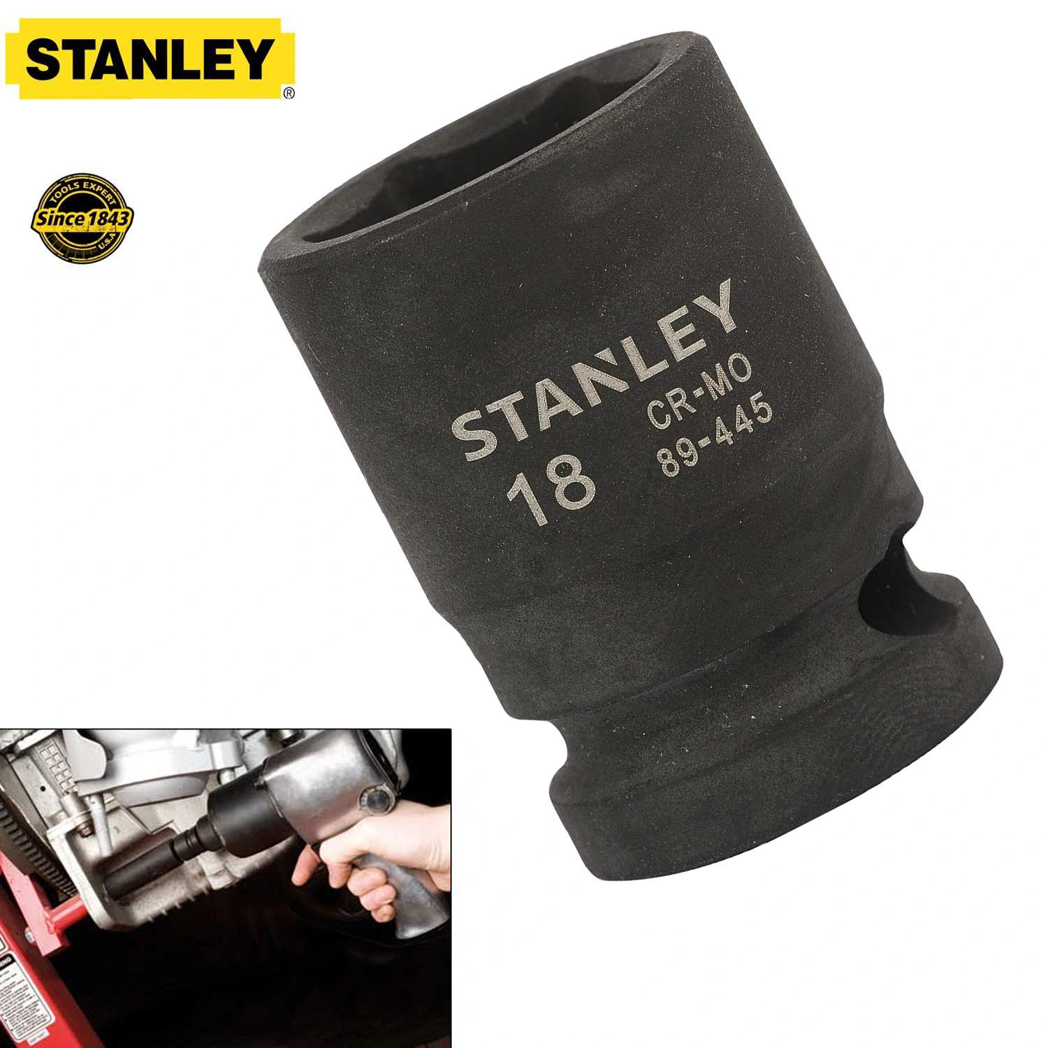 Hình ảnh 6 của mặt hàng Đầu tuýp 1/2" 18mm Stanley STMT89445-8B