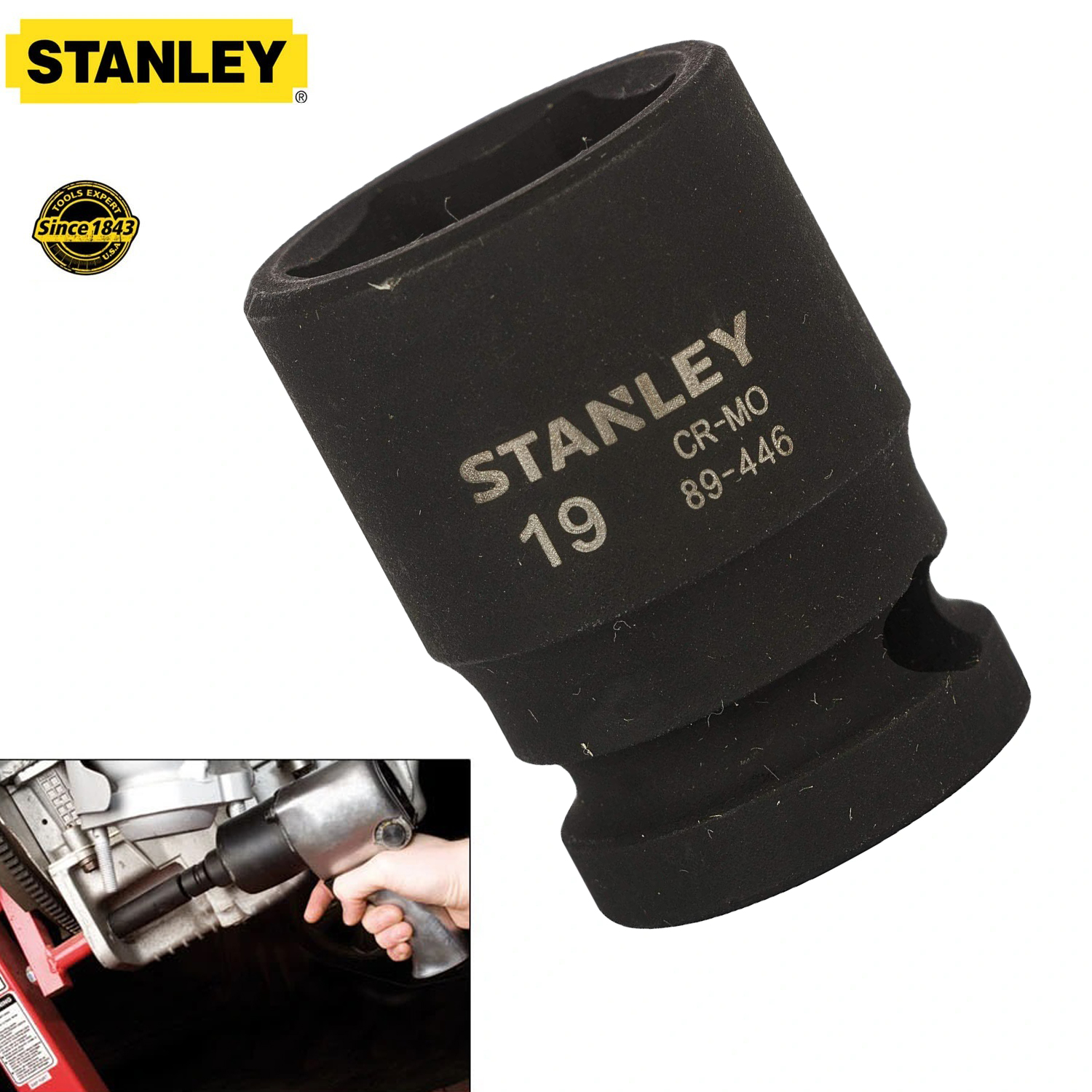 Hình ảnh 6 của mặt hàng Đầu tuýp 1/2" 19mm Stanley STMT89446-8B