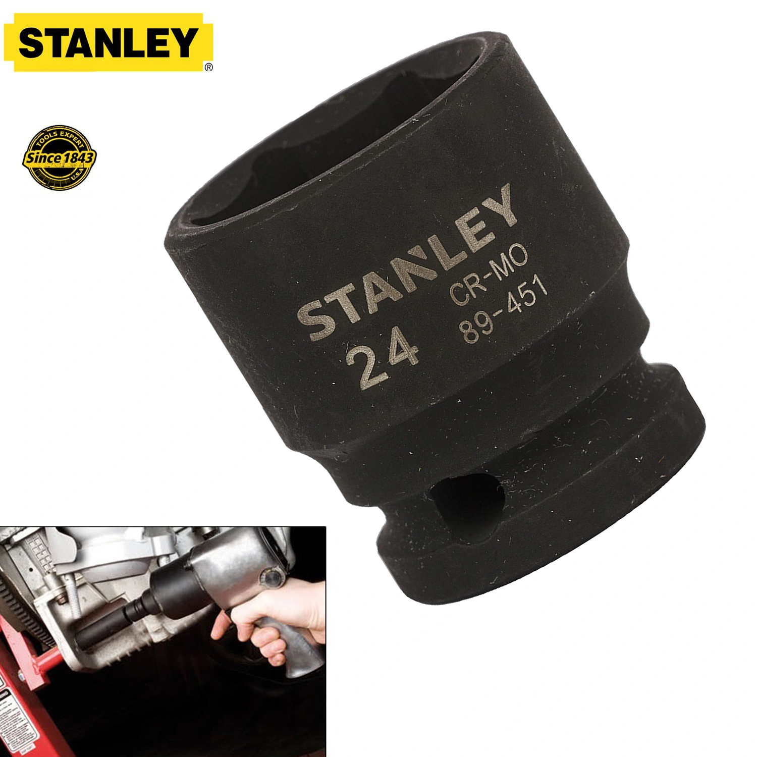 Hình ảnh 6 của mặt hàng Đầu tuýp 1/2" 24mm Stanley STMT89451-8B