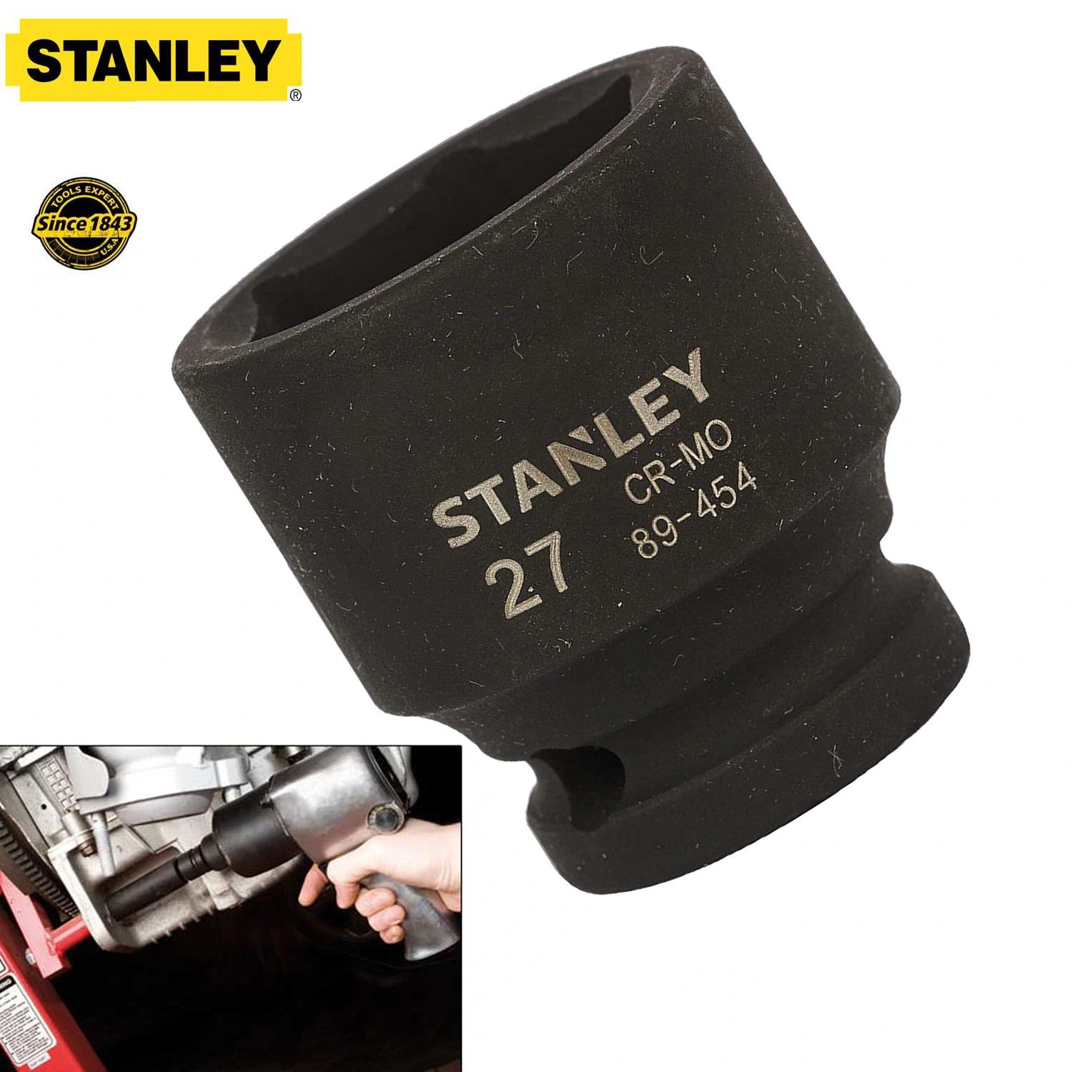 Hình ảnh 6 của mặt hàng Đầu tuýp 1/2" 27mm Stanley STMT89454-8B