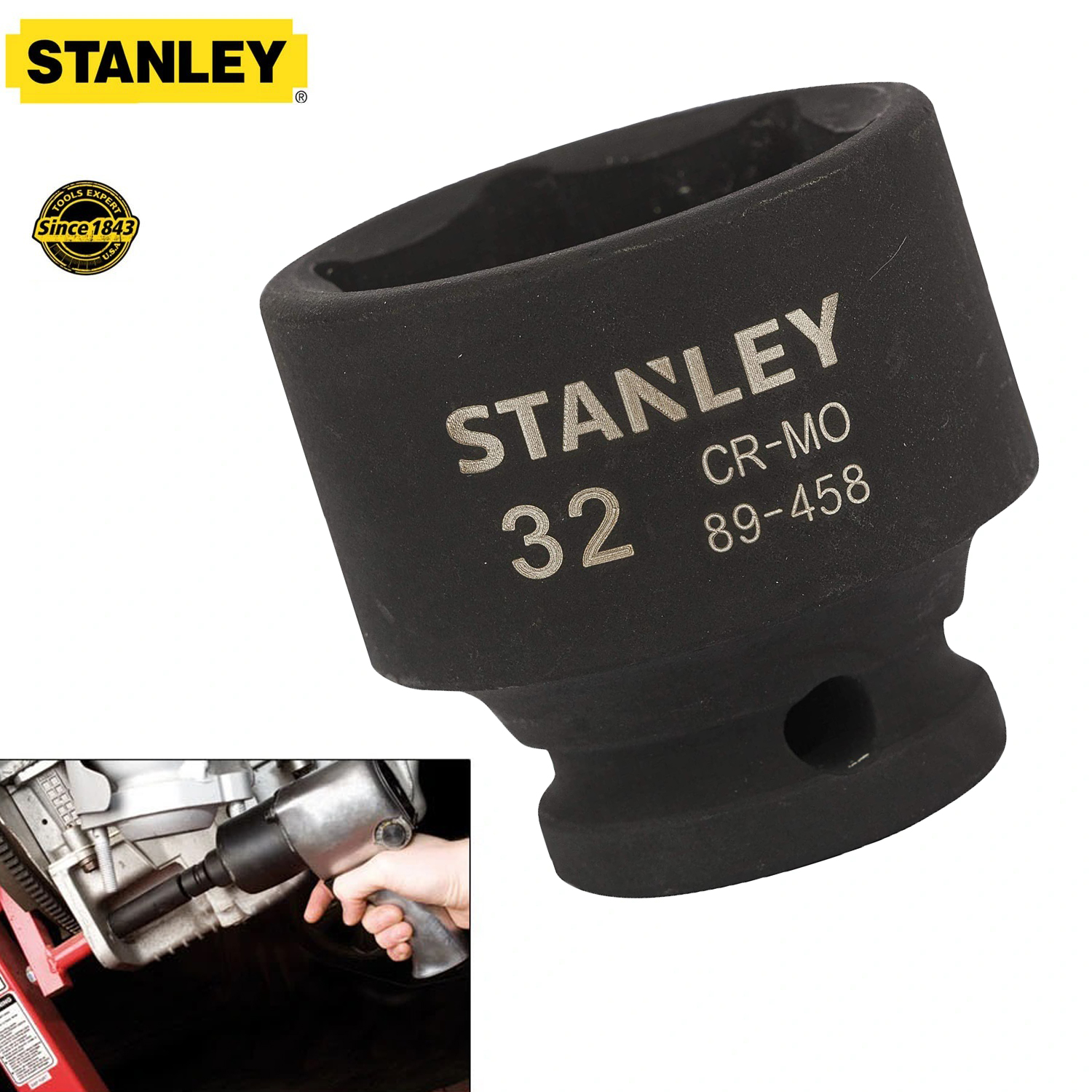 Hình ảnh 6 của mặt hàng Đầu tuýp 1/2" 32mm Stanley STMT89458-8B