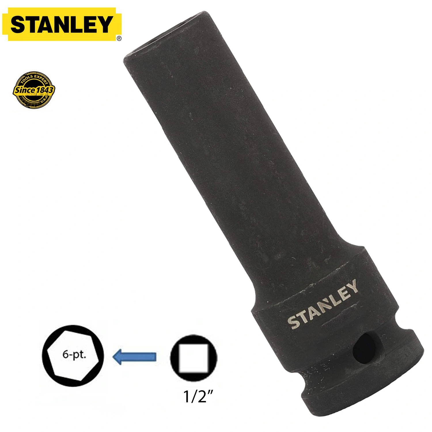Hình ảnh 7 của mặt hàng Đầu tuýp 1/2" impact deep socket 10mm Stanley STMT92959-8B