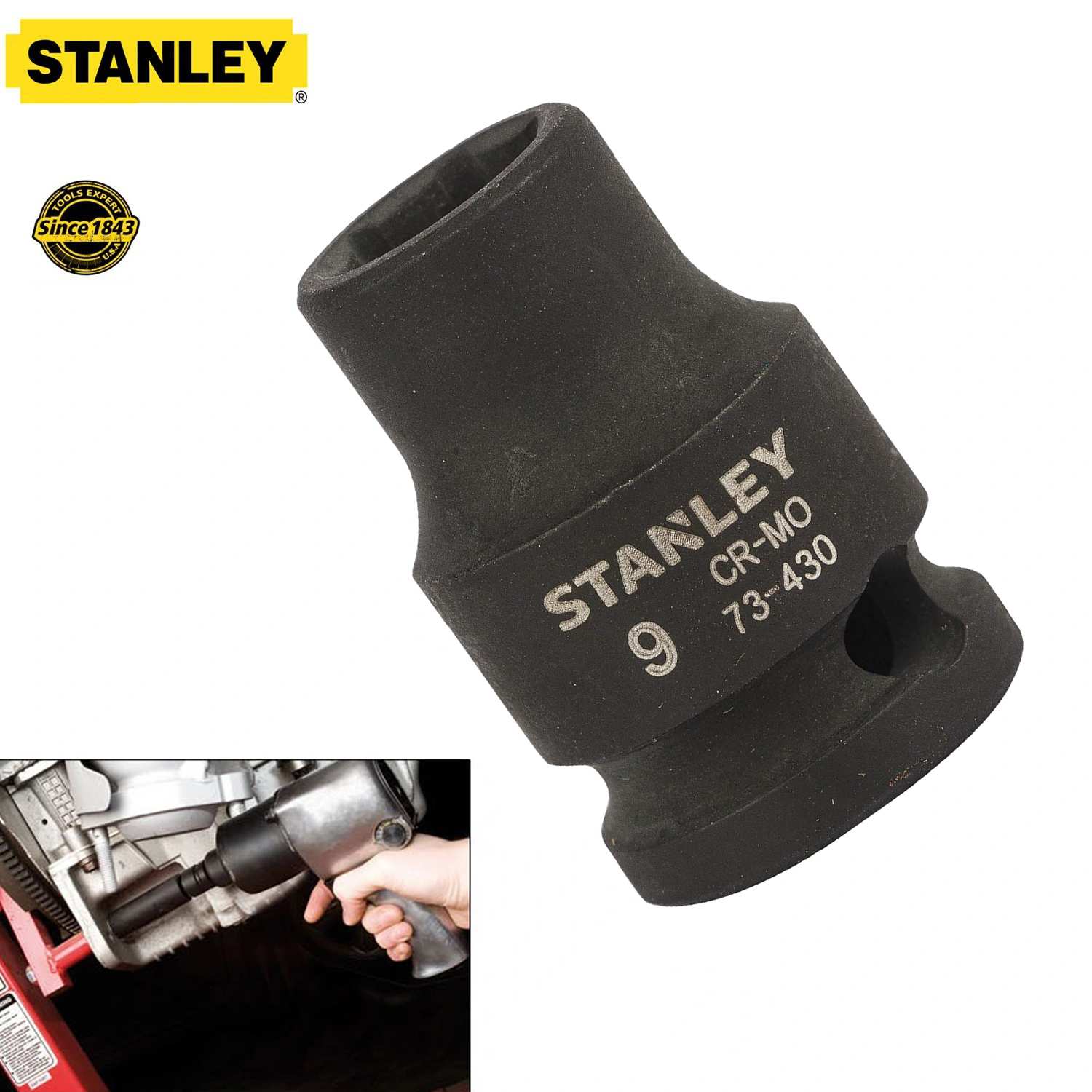 Hình ảnh 6 của mặt hàng Đầu tuýp 3/8" 9mm Stanley STMT73430-8B