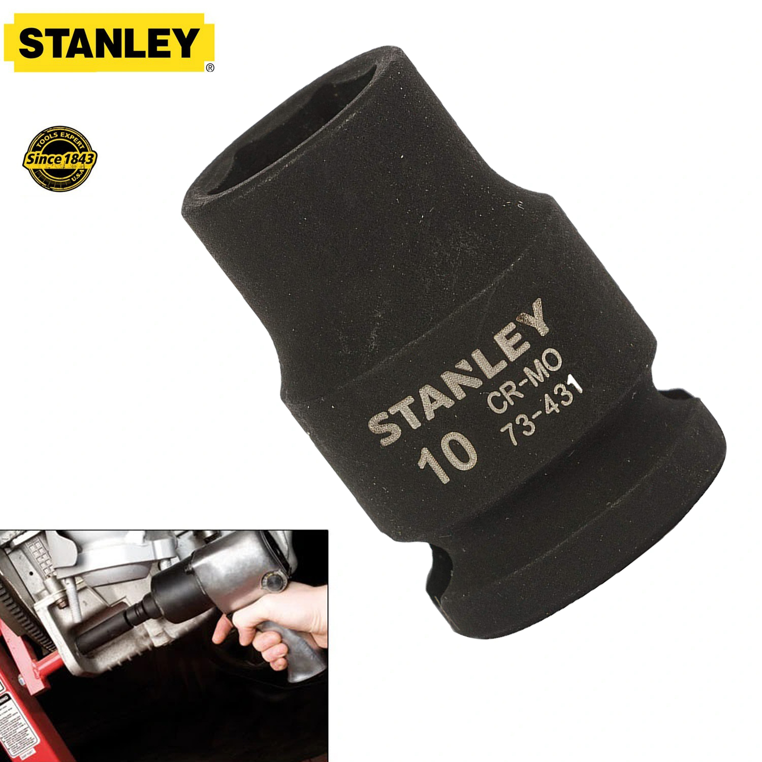 Hình ảnh 9 của mặt hàng Đầu tuýp 3/8" 10mm Stanley STMT73431-8B