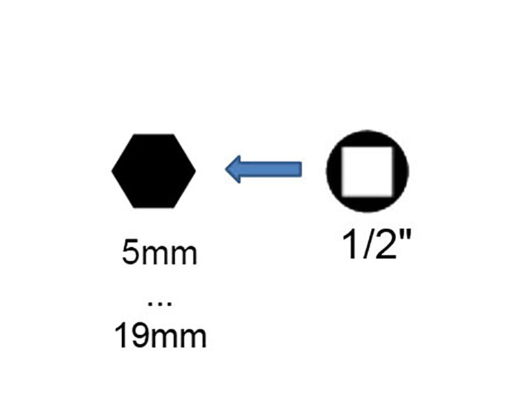 Hình ảnh 3 của mặt hàng Đầu tuýp 1/2" Hexagon bit 5mm Stanley STMT73477-8B
