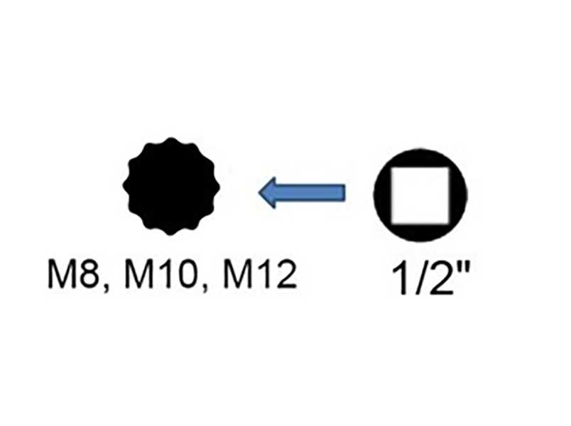 Hình ảnh 5 của mặt hàng Đầu tuýp 1/2" Impact Spline Bit M12 Stanley STMT73510- 8B