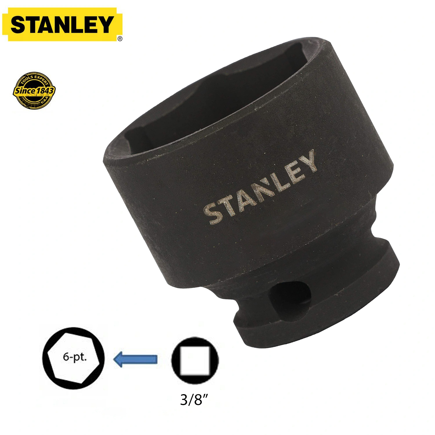 Hình ảnh 8 của mặt hàng Đầu tuýp 3/8" 15mm Stanley STMT73436-8B