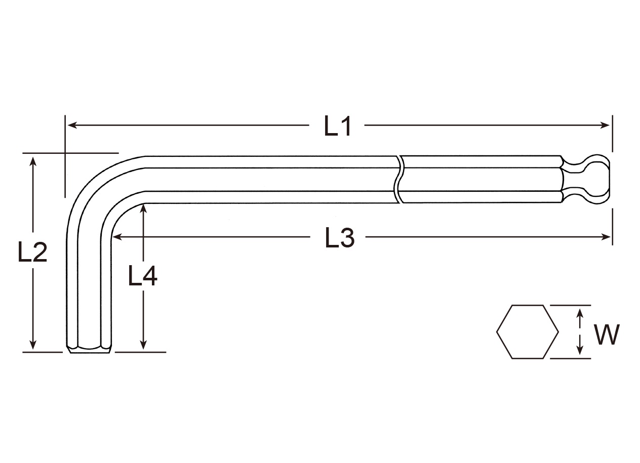 Hình ảnh 1 của mặt hàng Bộ lục giác 9 cây xi bóng Licota (9A - MF)