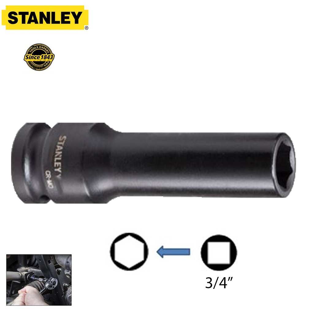 Hình ảnh 4 của mặt hàng Đầu tuýp 3/4" 6pt Impact deep socket 17mm Stanley STMT73467-8B