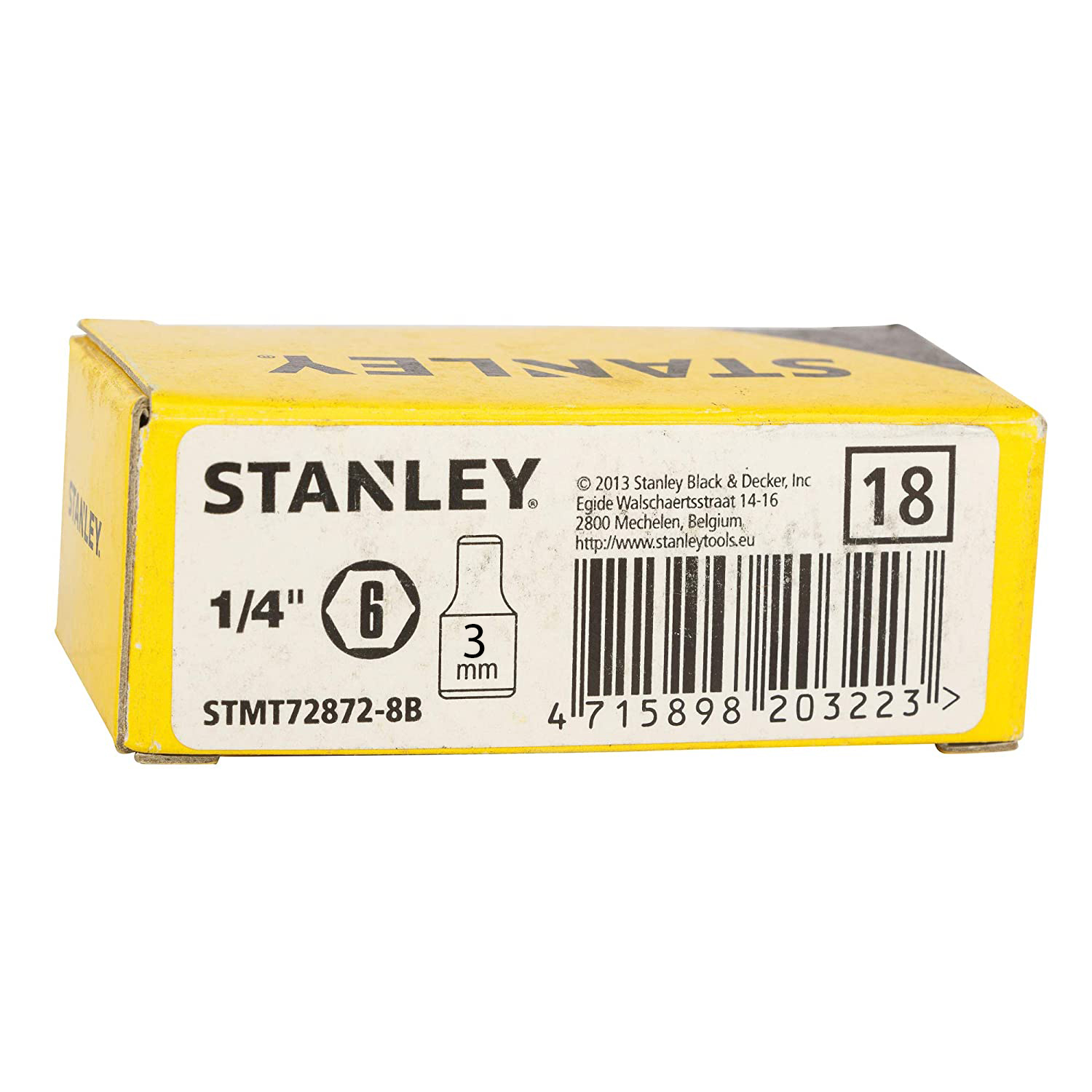 Hình ảnh 8 của mặt hàng Đầu tuýp 1/4" 6PT 3mm Stanley STMT72872-8B