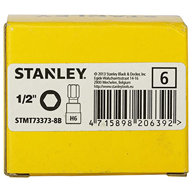 Hình ảnh 7 của mặt hàng Đầu tuýp 1/2" lục giác 6mm Stanley STMT73373-8B