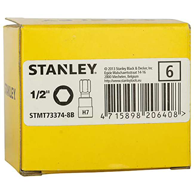 Hình ảnh 6 của mặt hàng Đầu tuýp 1/2" lục giác 7mm Stanley STMT73374-8B