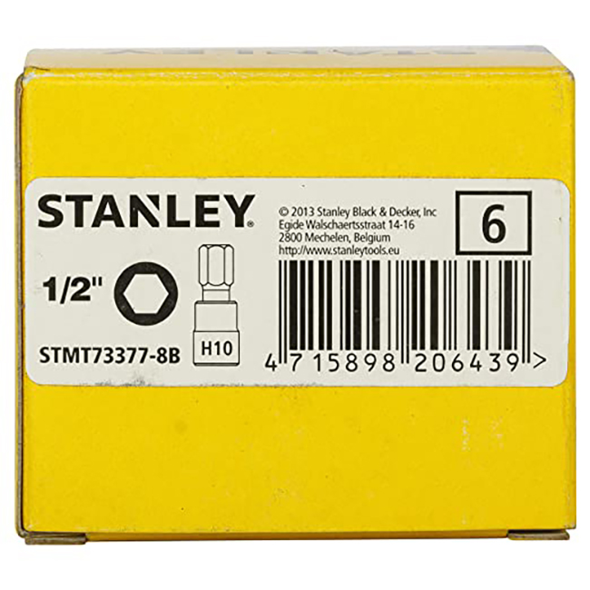 Hình ảnh 6 của mặt hàng Đầu tuýp 1/2" lục giác 10mm Stanley STMT73377-8B