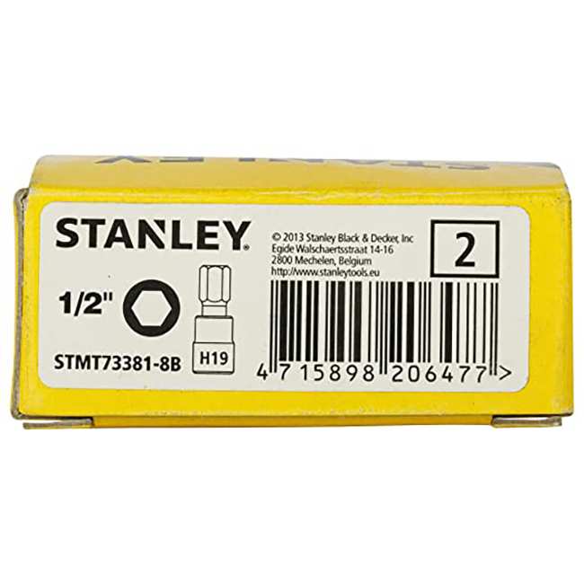Hình ảnh 7 của mặt hàng Đầu tuýp 1/2" lục giác 19mm Stanley STMT73381-8B
