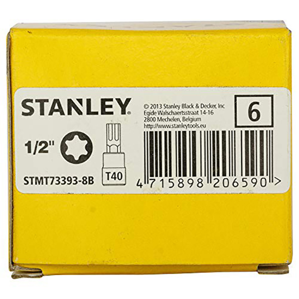 Hình ảnh 8 của mặt hàng Đầu tuýp 1/2" đầu sao T40 Stanley STMT73393-8B