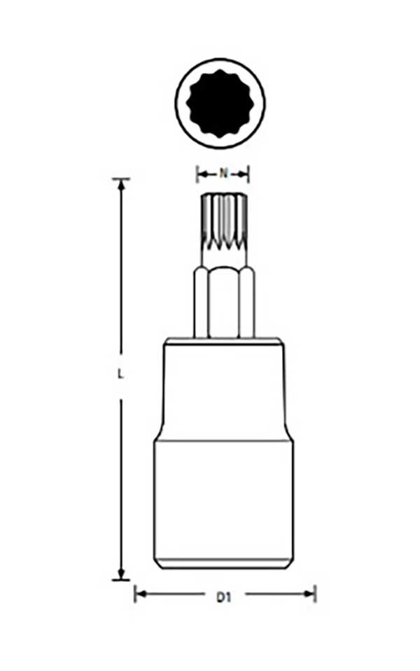 Hình ảnh 7 của mặt hàng Đầu tuýp 1/2'' XZN BIT SOCKET M-16 Stanley STMT73421- 8B