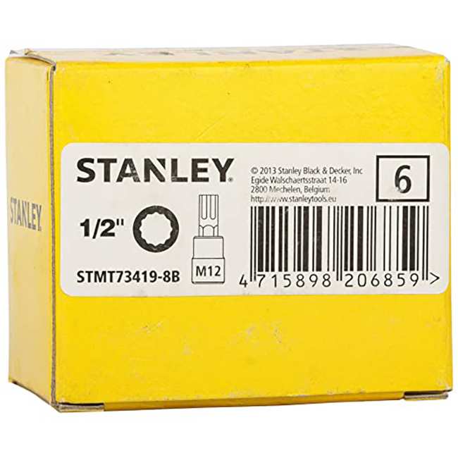 Hình ảnh 6 của mặt hàng Đầu tuýp 1/2'' XZN BIT SOCKET M-12 Stanley STMT73419- 8B