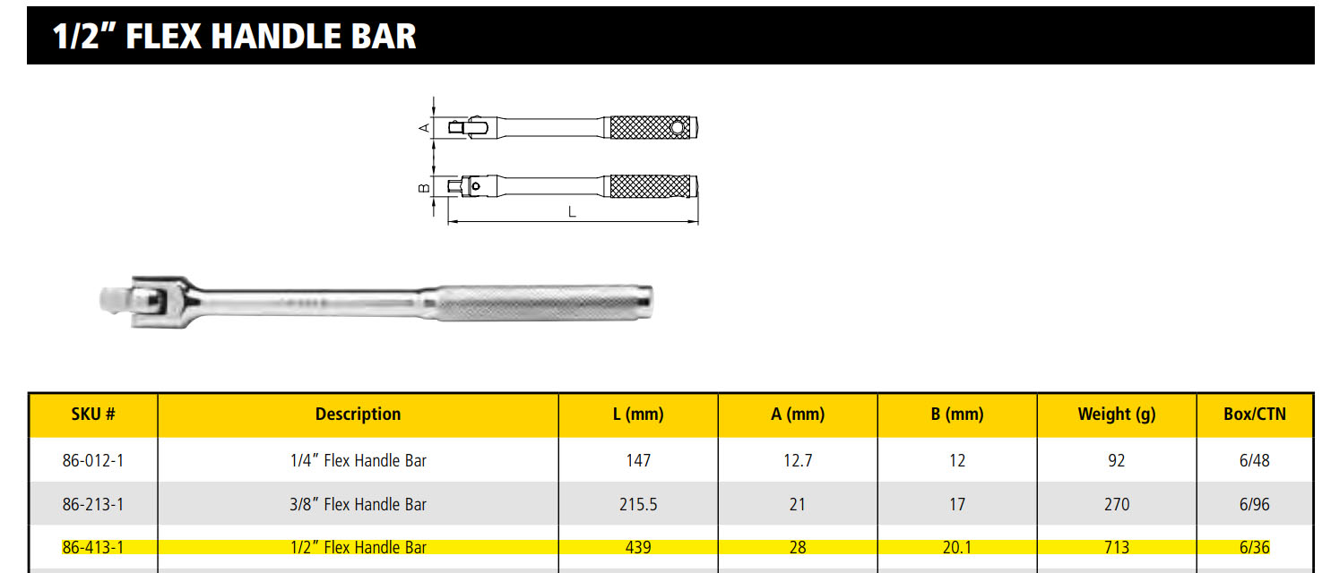 Hình ảnh 3 của mặt hàng Cần siết cần lắc léo 1/2" Stanley 86-413-1