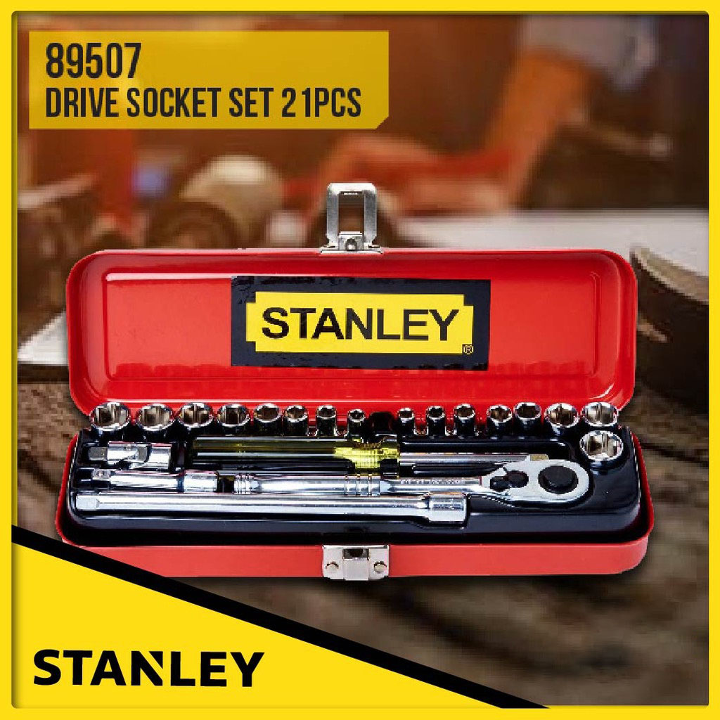 Hình ảnh 7 của mặt hàng Đầu tuýp 1/4" 21 chi tiết Stanley 89-507