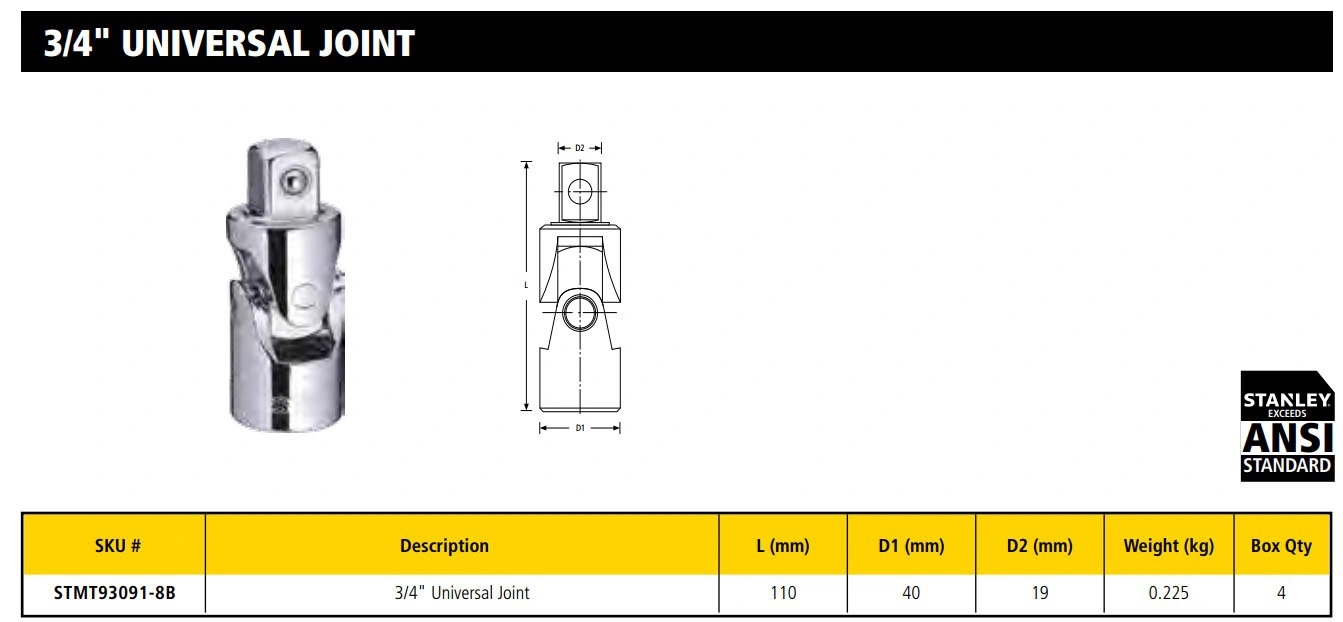 Hình ảnh 4 của mặt hàng Cần siết đầu chuyển 3/4" Stanley STMT93091-8B