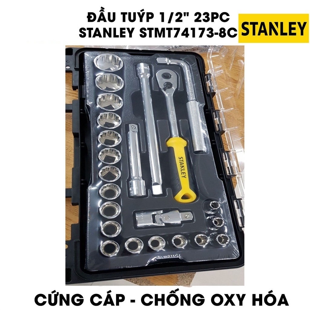 Hình ảnh 2 của mặt hàng Đầu tuýp 1/2" 6PT MET/ 23 chi tiết Stanley STMT74173- 8C