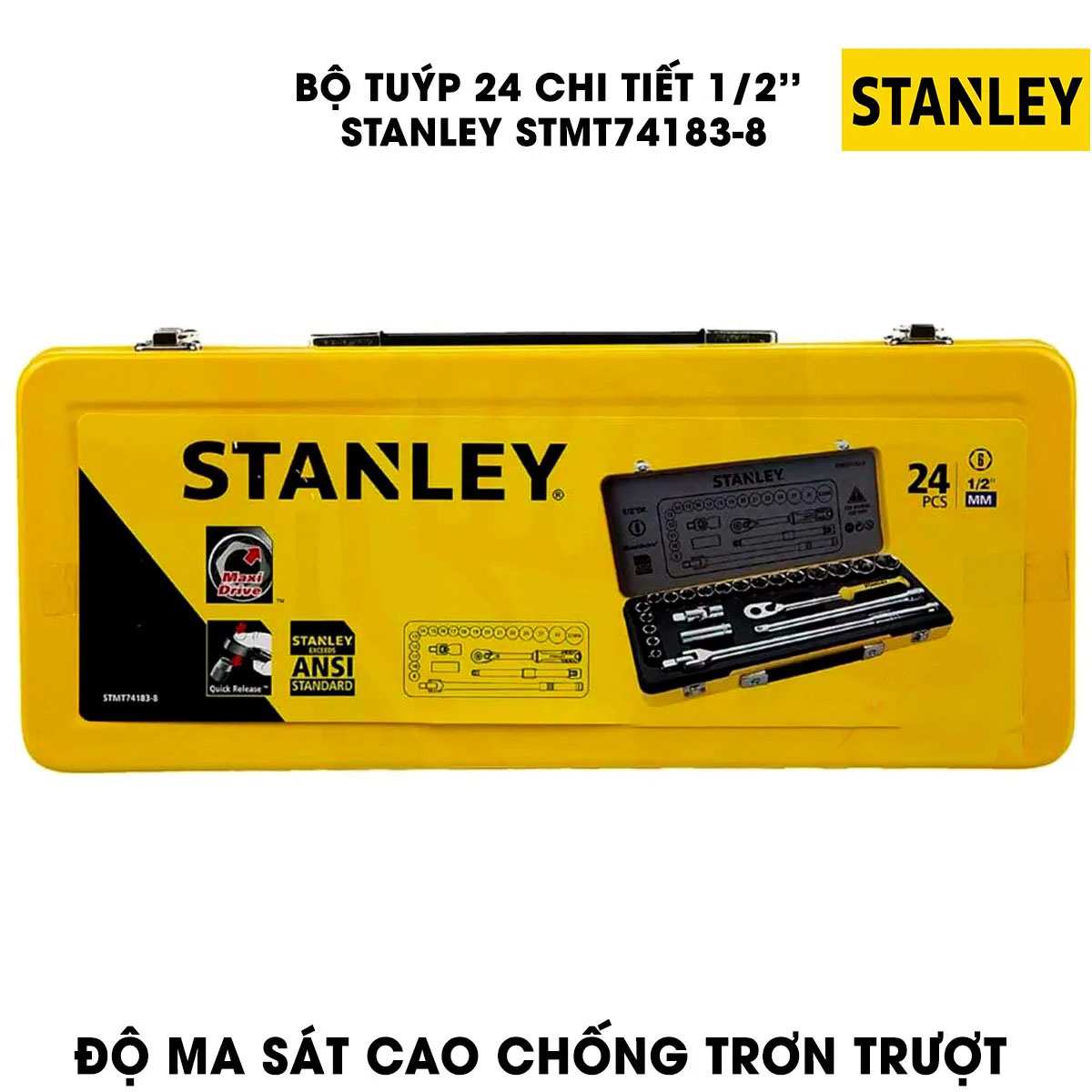 Hình ảnh 3 của mặt hàng Đầu tuýp 24pc (428x175x52mm) Stanley STMT74183-8