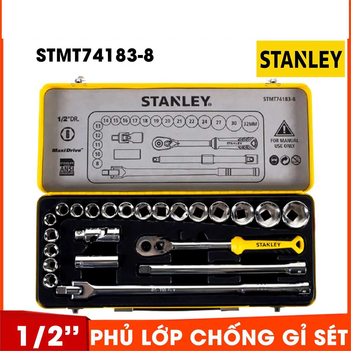 Hình ảnh 1 của mặt hàng Đầu tuýp 24pc (428x175x52mm) Stanley STMT74183-8