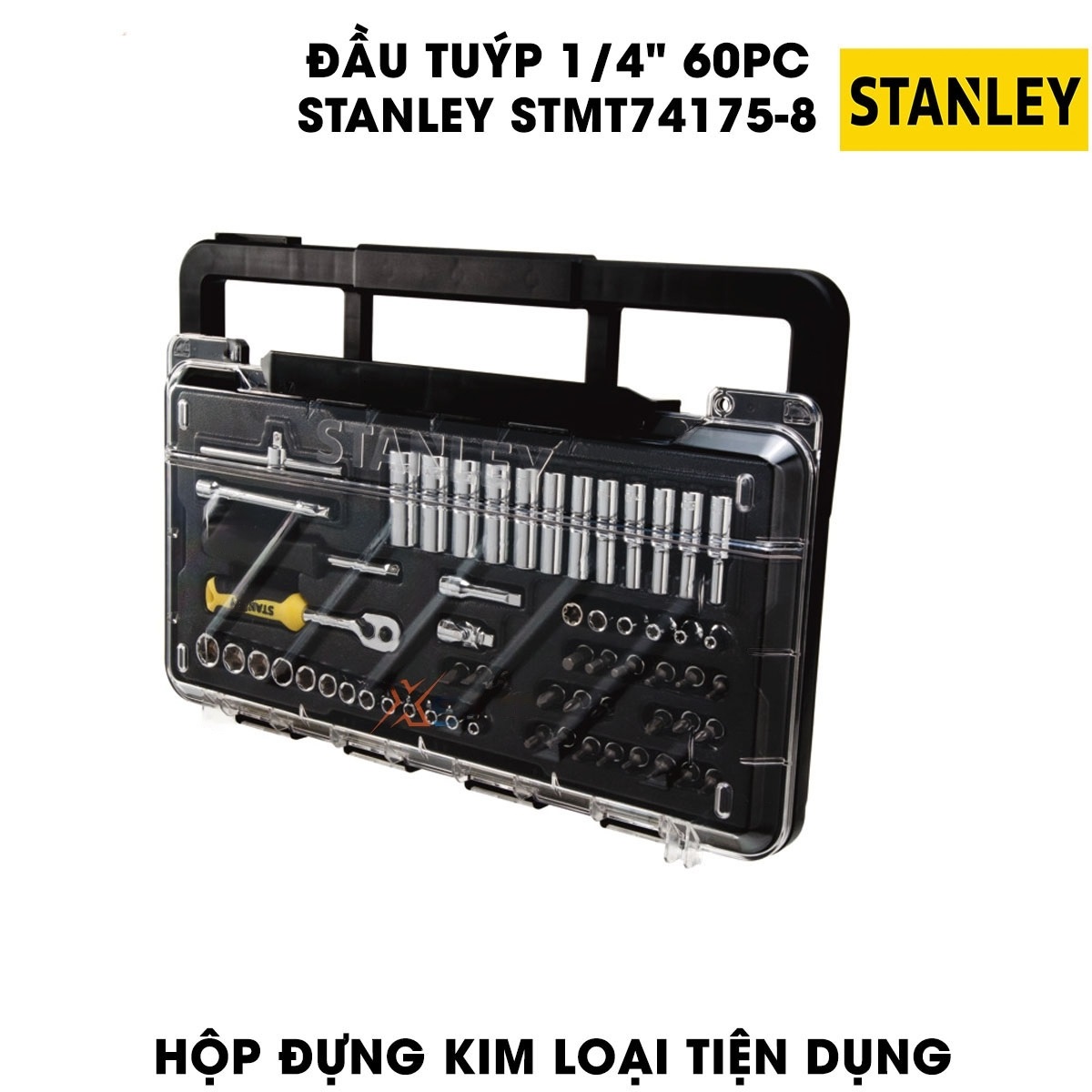 Hình ảnh 3 của mặt hàng Đầu tuýp bộ 1/4" 60 chit iết Stanley STMT74175-8