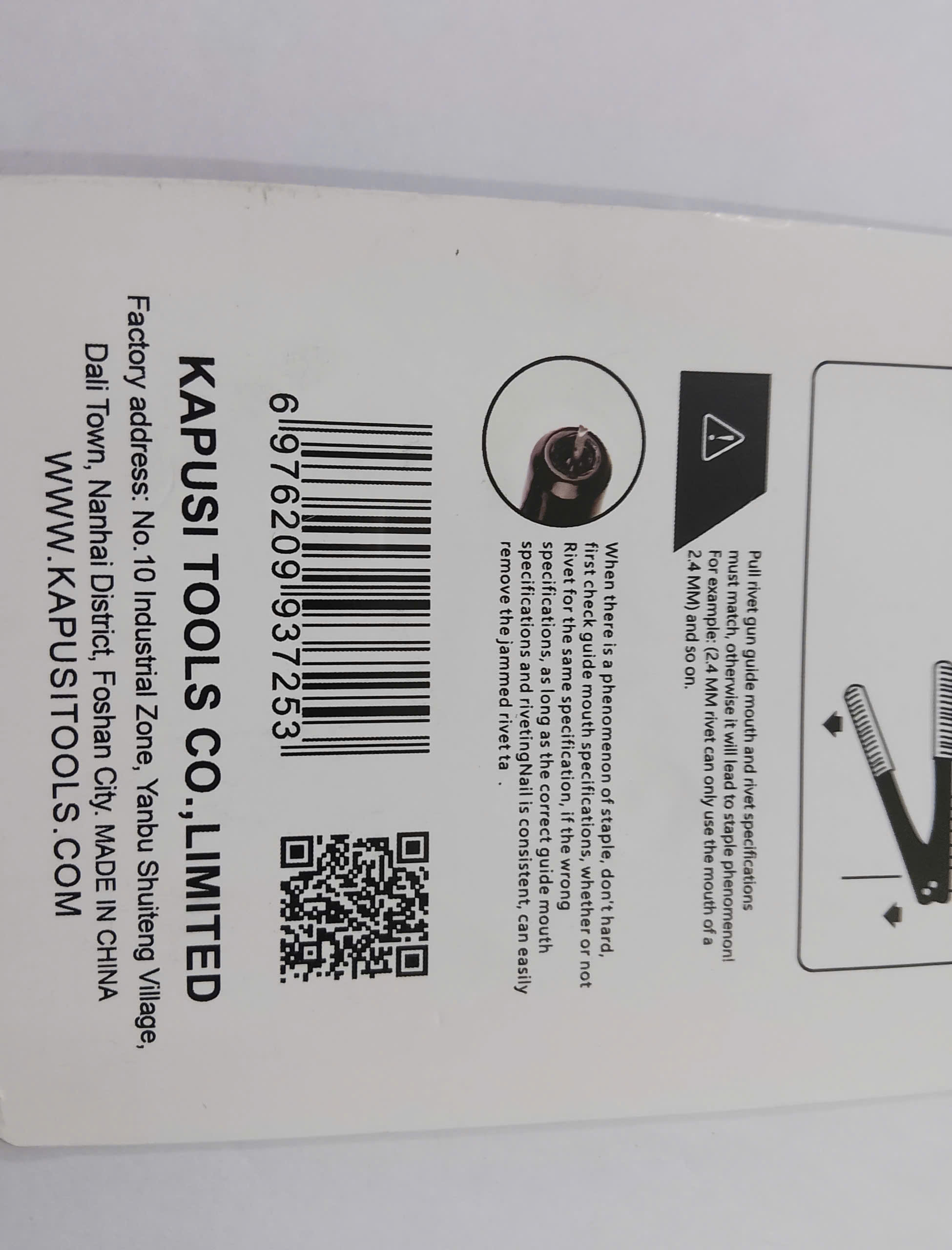 Hình ảnh 8 của mặt hàng KỀM BẤM RIVE ĐẦU DƯỚI k-6801