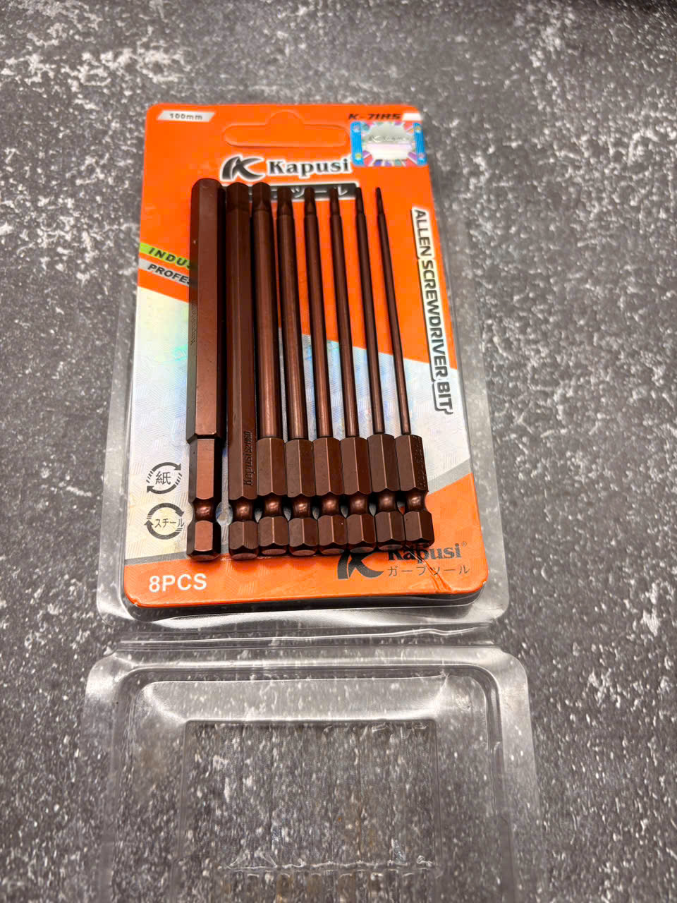 Hình ảnh 4 của mặt hàng BỘ MŨI LỤC GIÁC NÂU 8PC (100mm) k-7185