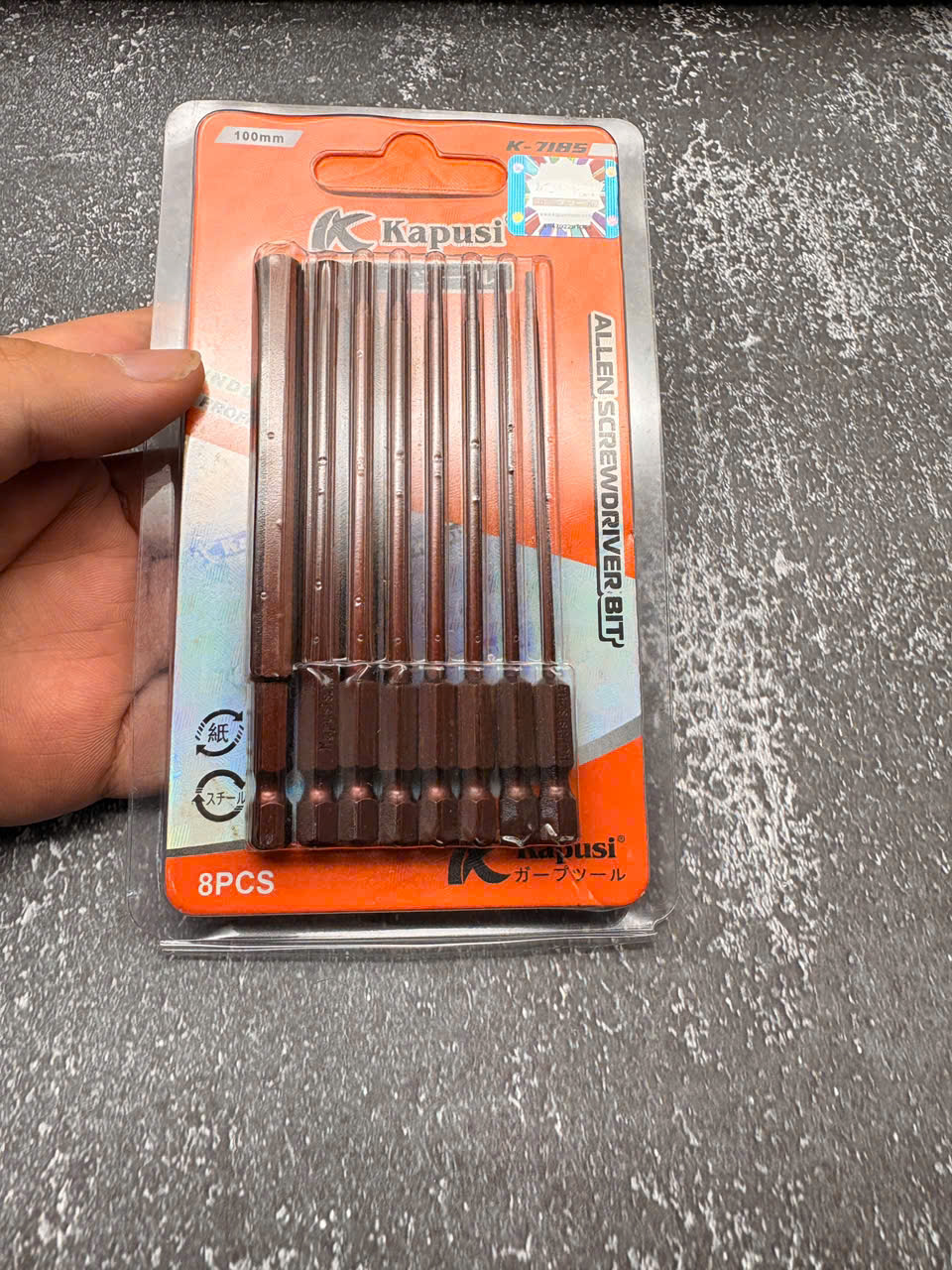 Hình ảnh 5 của mặt hàng BỘ MŨI LỤC GIÁC NÂU 8PC (100mm) k-7185