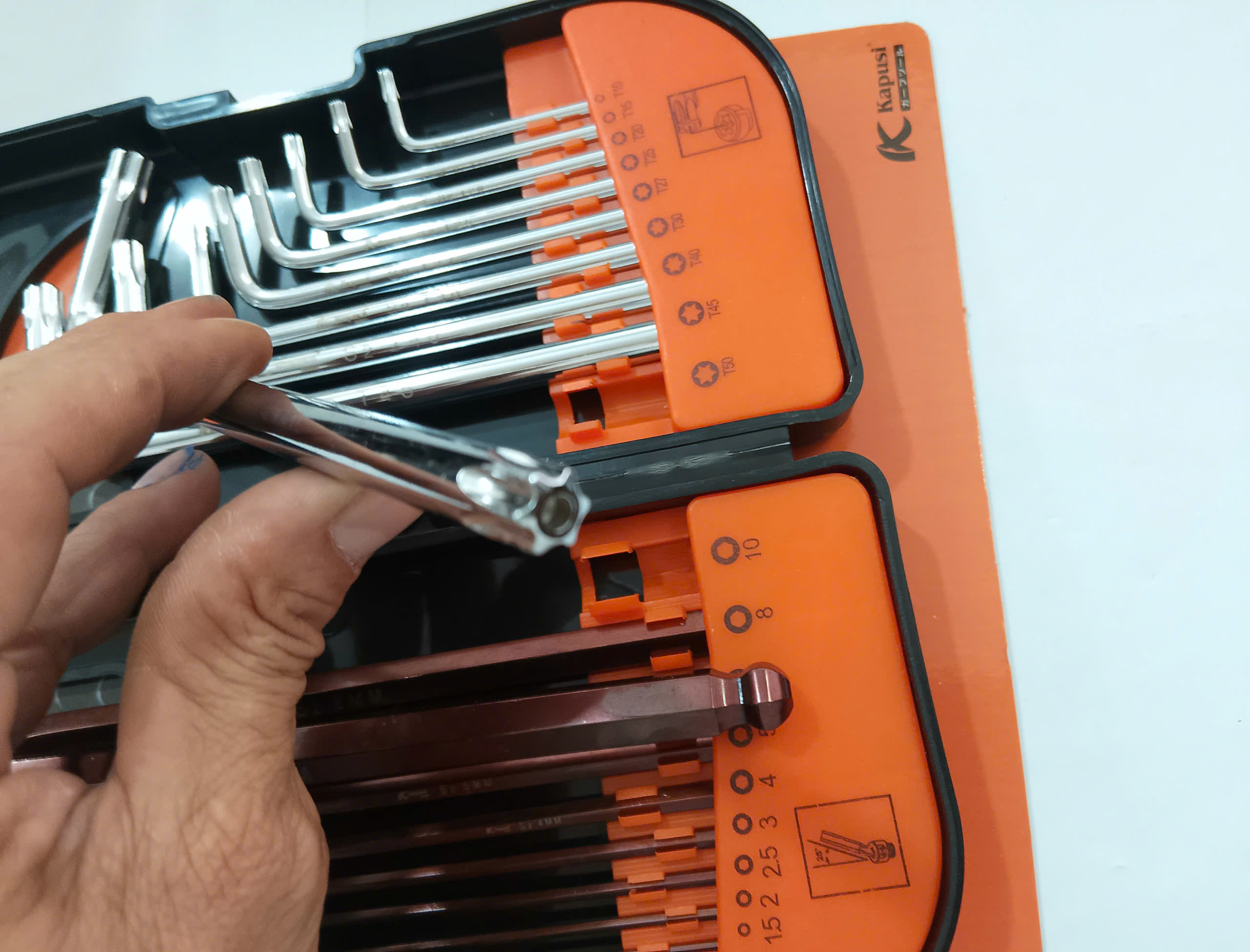 Hình ảnh 12 của mặt hàng BỘ LỤC GIÁC NÂU TRẮNG 18PC k-0420