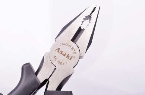 Hình ảnh 7 của mặt hàng Kềm răng cán đen kiểu Mỹ 8”/200mm Asaki AK-8047