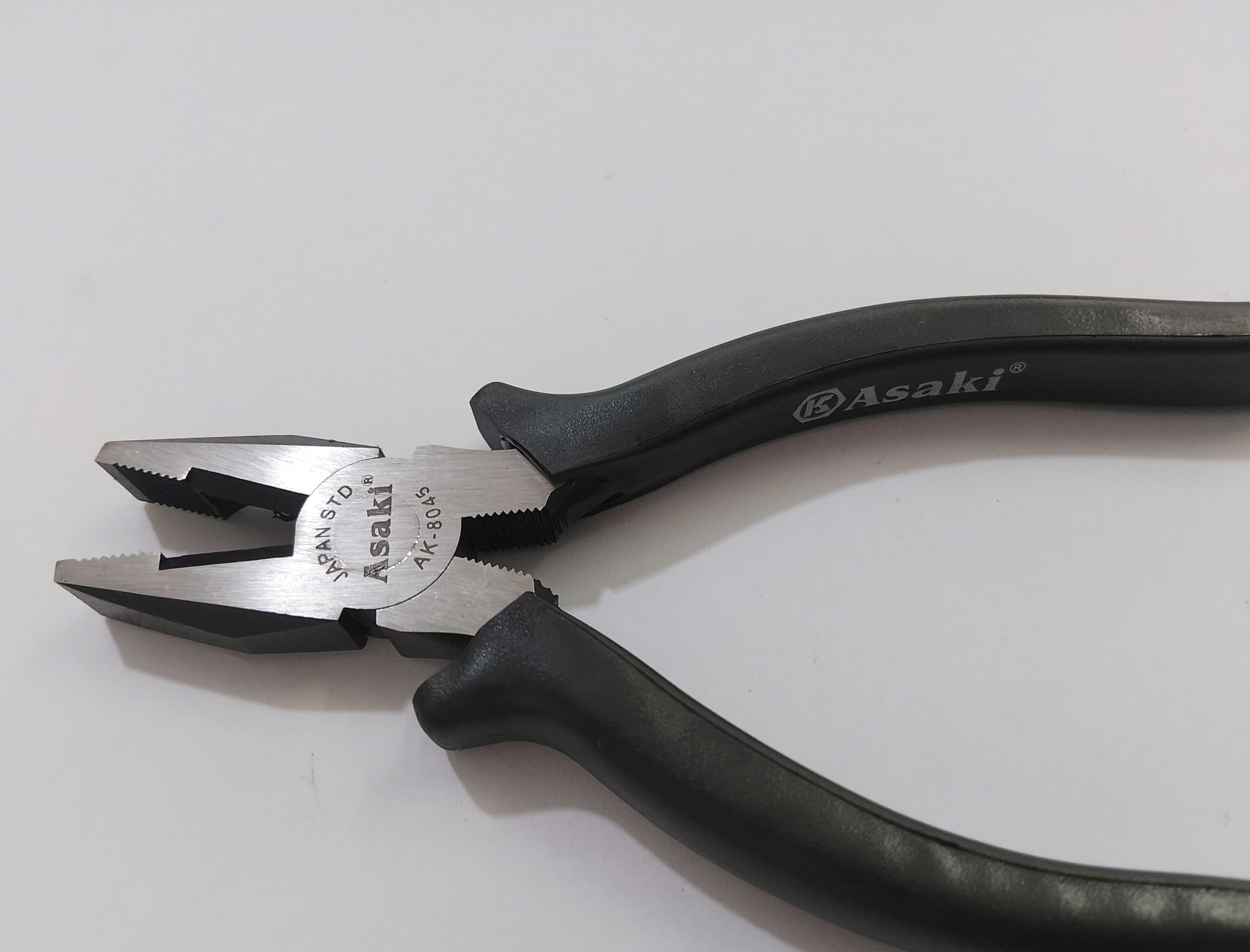 Hình ảnh 23 của mặt hàng Kềm răng cán đen kiểu Mỹ 6”/150mm Asaki AK-8045