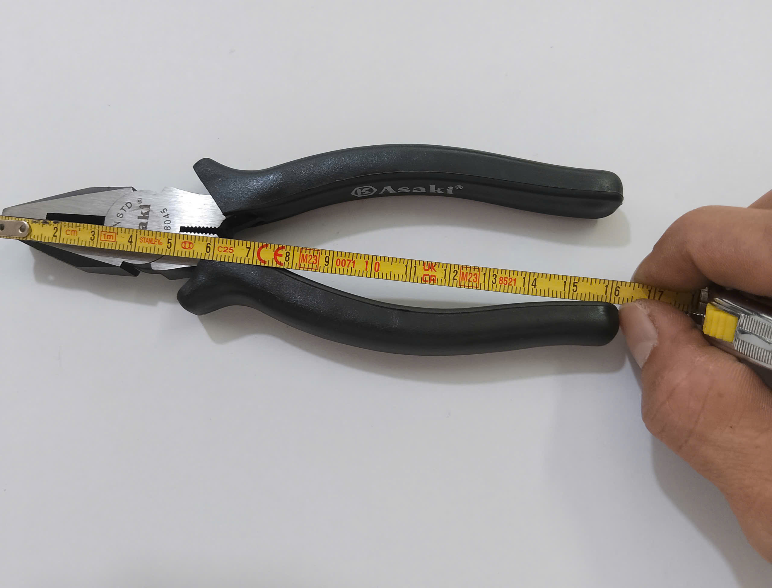 Hình ảnh 24 của mặt hàng Kềm răng cán đen kiểu Mỹ 6”/150mm Asaki AK-8045