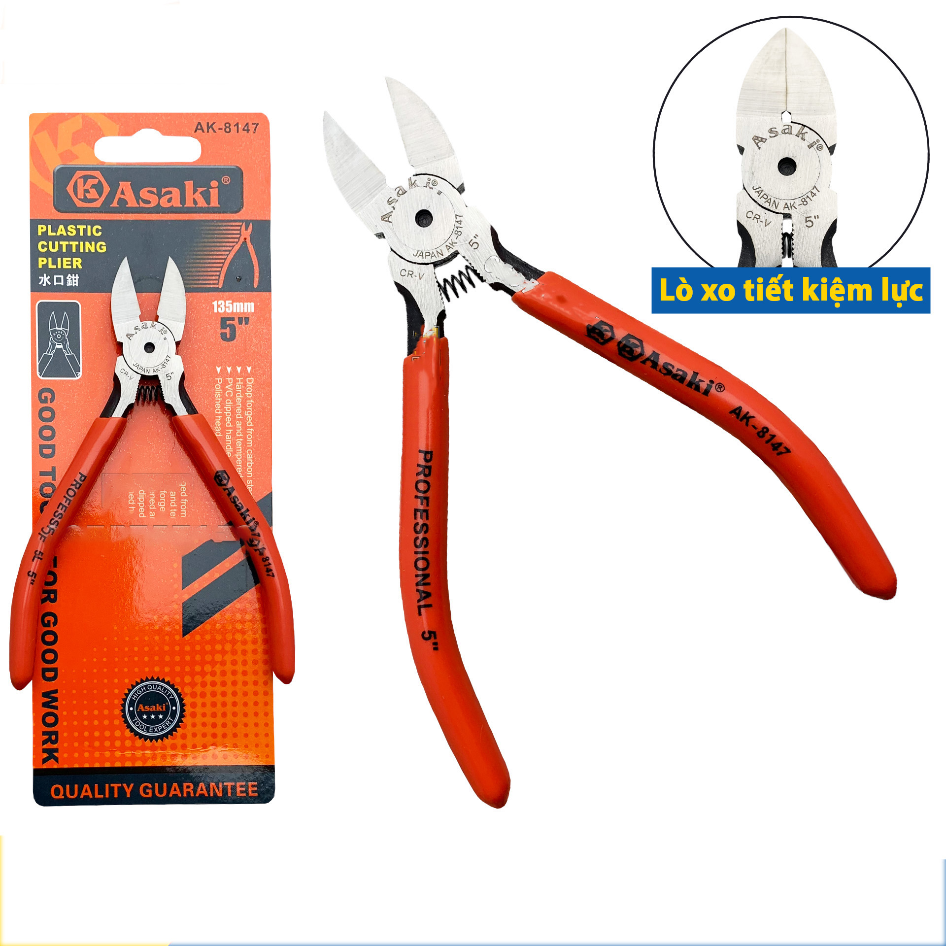 Hình ảnh 10 của mặt hàng Kềm cắt mỏ nghiêng 5”/125mm Asaki AK-8147