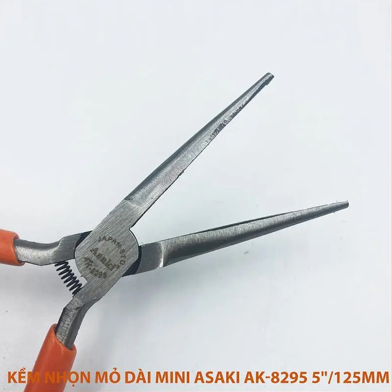 Hình ảnh 3 của mặt hàng Kềm nhọn mỏ dài mini 5”/125mm Asaki AK-8295